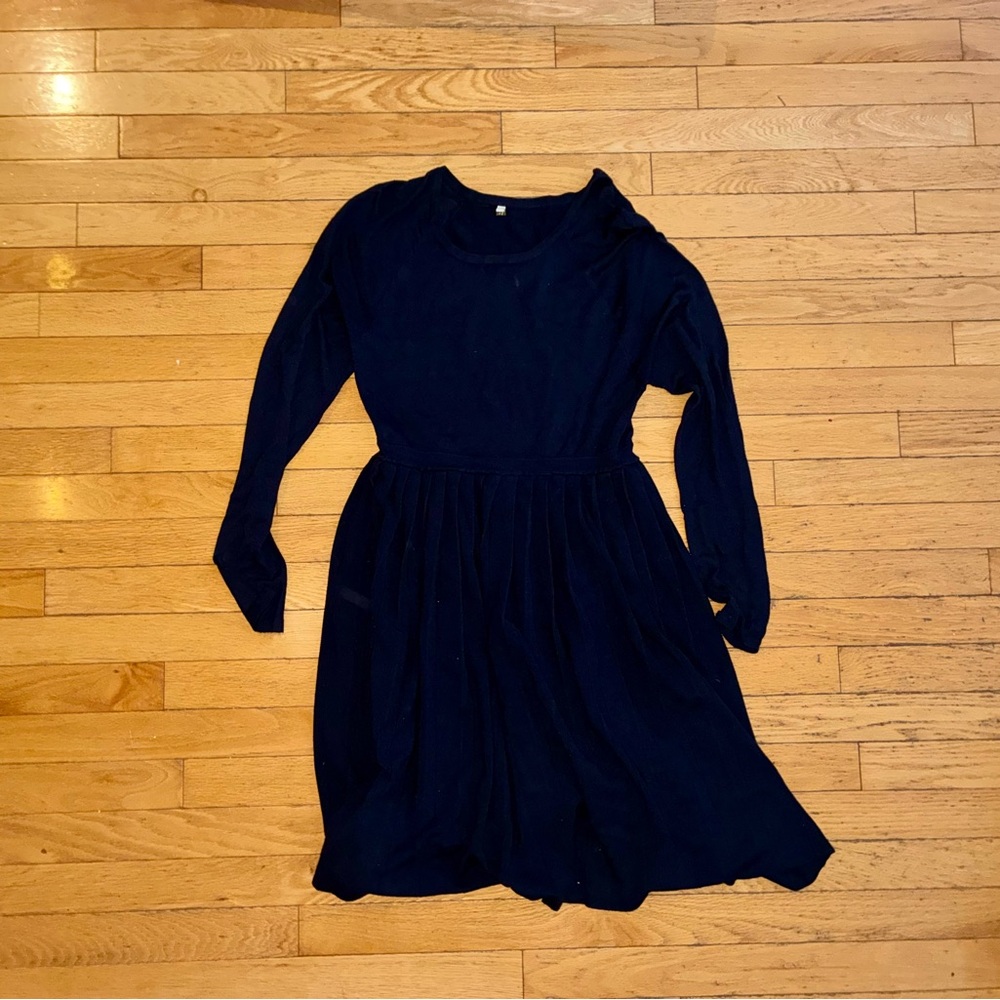 Elegant 4C Long Sleeve Knit Sweater Dress